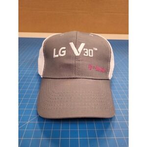 LG‎ V30 T-Mobile Hat Cap Trucker Style Mesh Back Adjustable Strapback Gray White